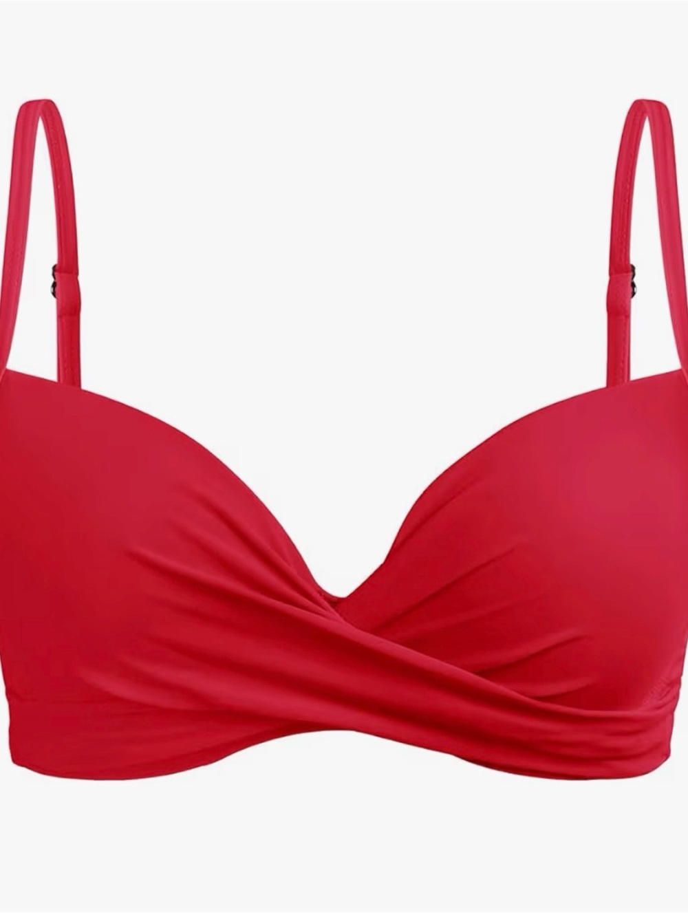Aqua Eve Red Women's Padded Underwire Bikini top